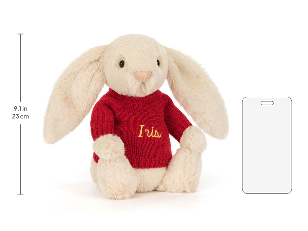 Bashful Luxe Bunny Willow with Personalized Red Jumper — image 5