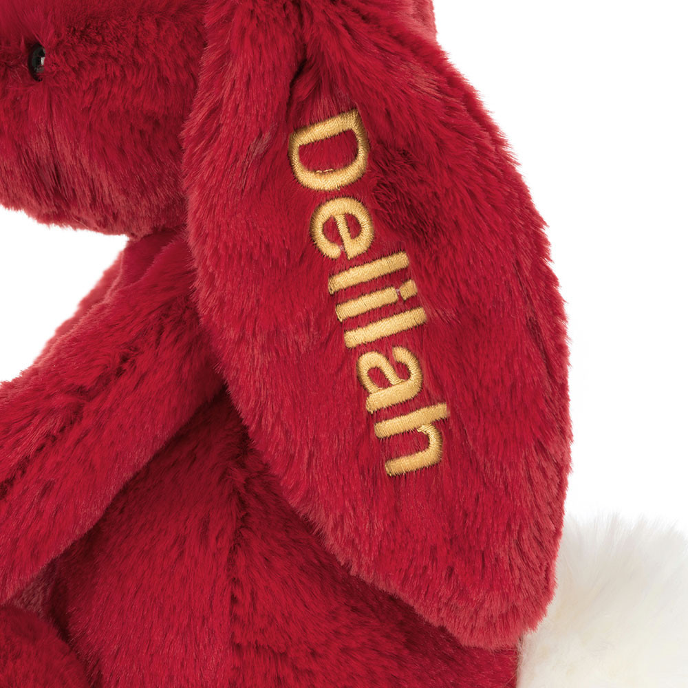 Personalized Bashful Luxe Bunny Scarlett Medium — image 2