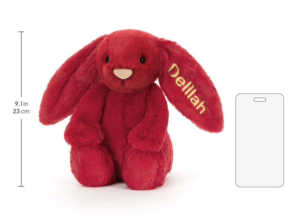 Personalized Bashful Luxe Bunny Scarlett Medium — image 5