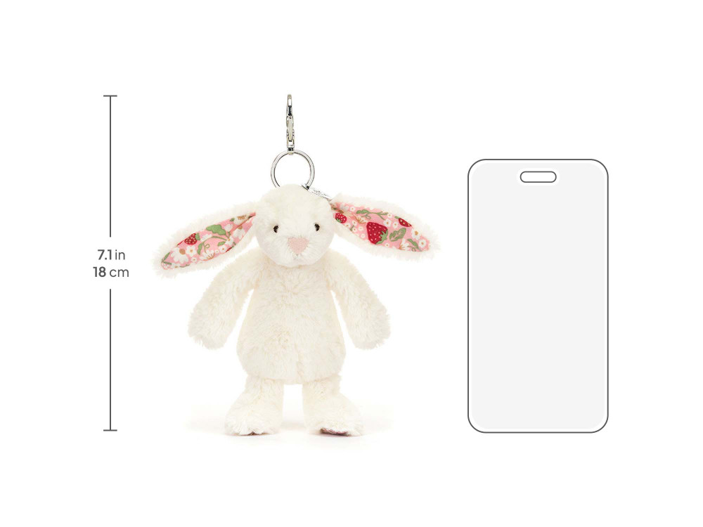 Blossom Cream Bunny 'Berry' Bag Charm — image 5