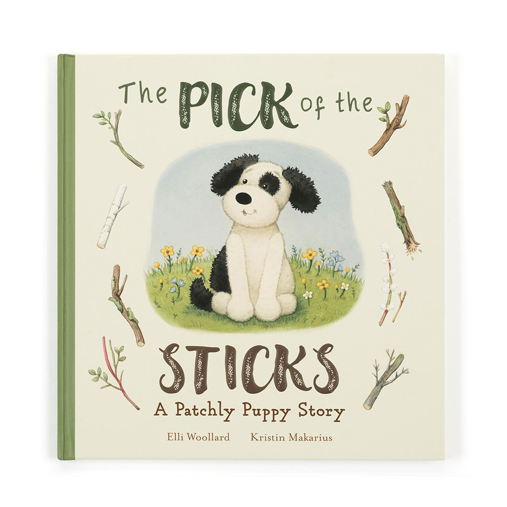 The Pick of the Sticks Book and Bashful Black & Cream Puppy Medium — image 2
