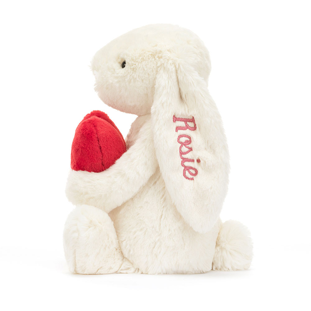 Personalized Bashful Red Love Heart Bunny Medium — image 2