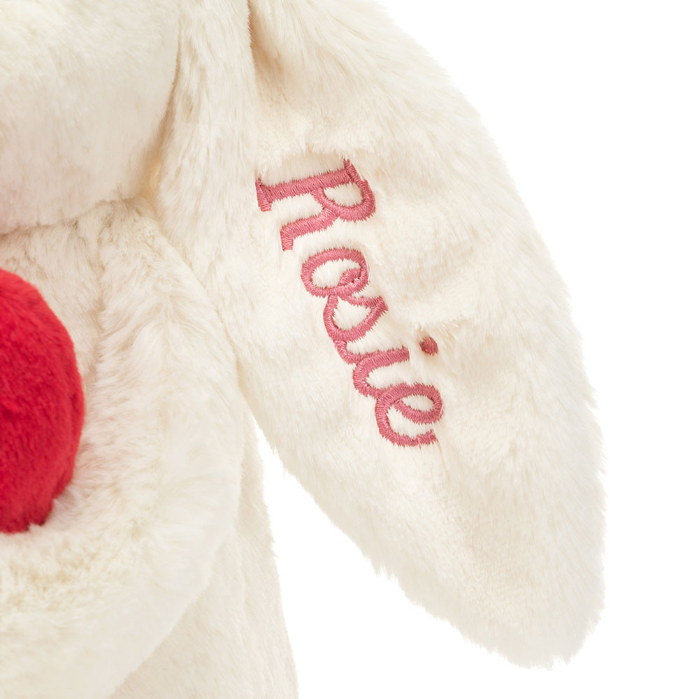 Personalized Bashful Red Love Heart Bunny Medium — image 3