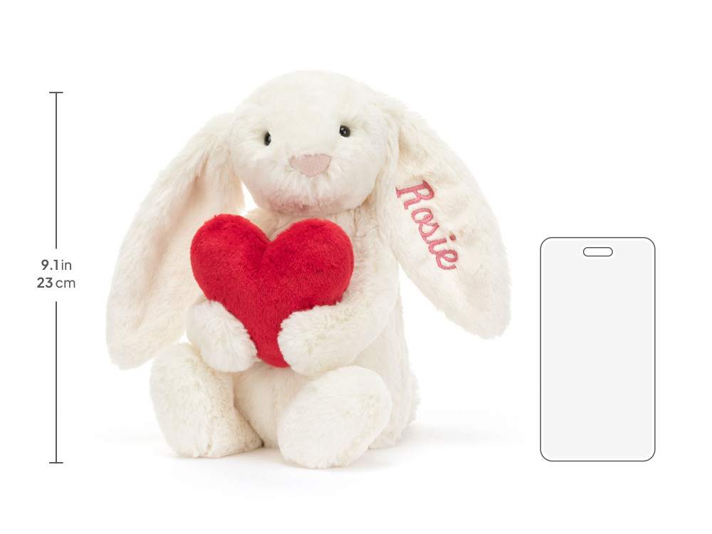 Personalized Bashful Red Love Heart Bunny Medium — image 5