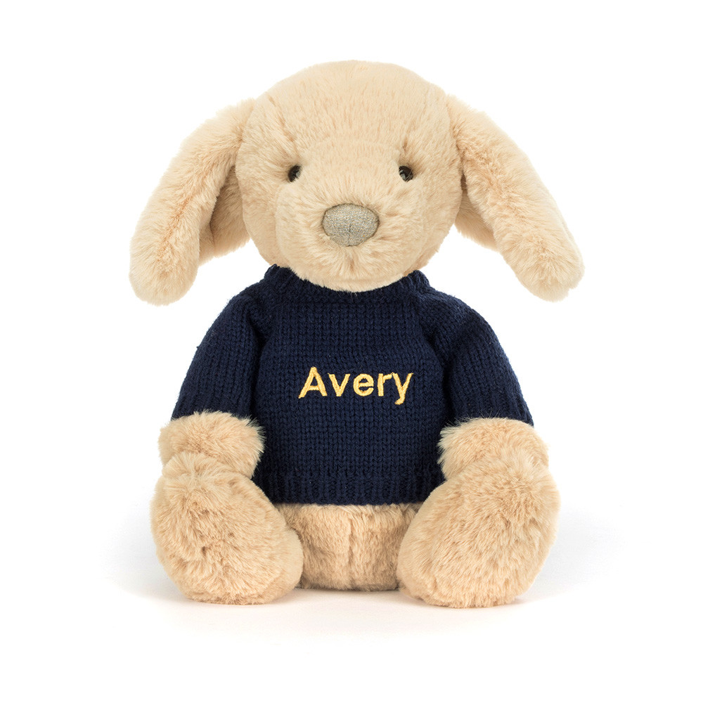 Bashful Luxe Puppy Orlando with Personalized Navy Jumper — image 4
