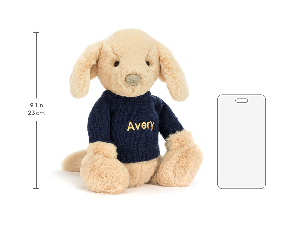 Bashful Luxe Puppy Orlando with Personalized Navy Jumper — image 6