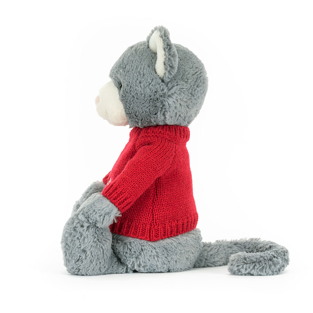 Bashful Kitten with Personalized Red Jumper — image 2