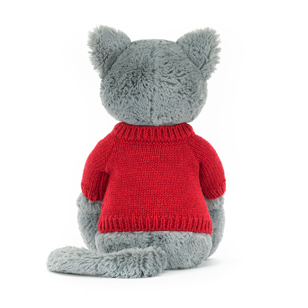 Bashful Kitten with Personalized Red Jumper — image 3