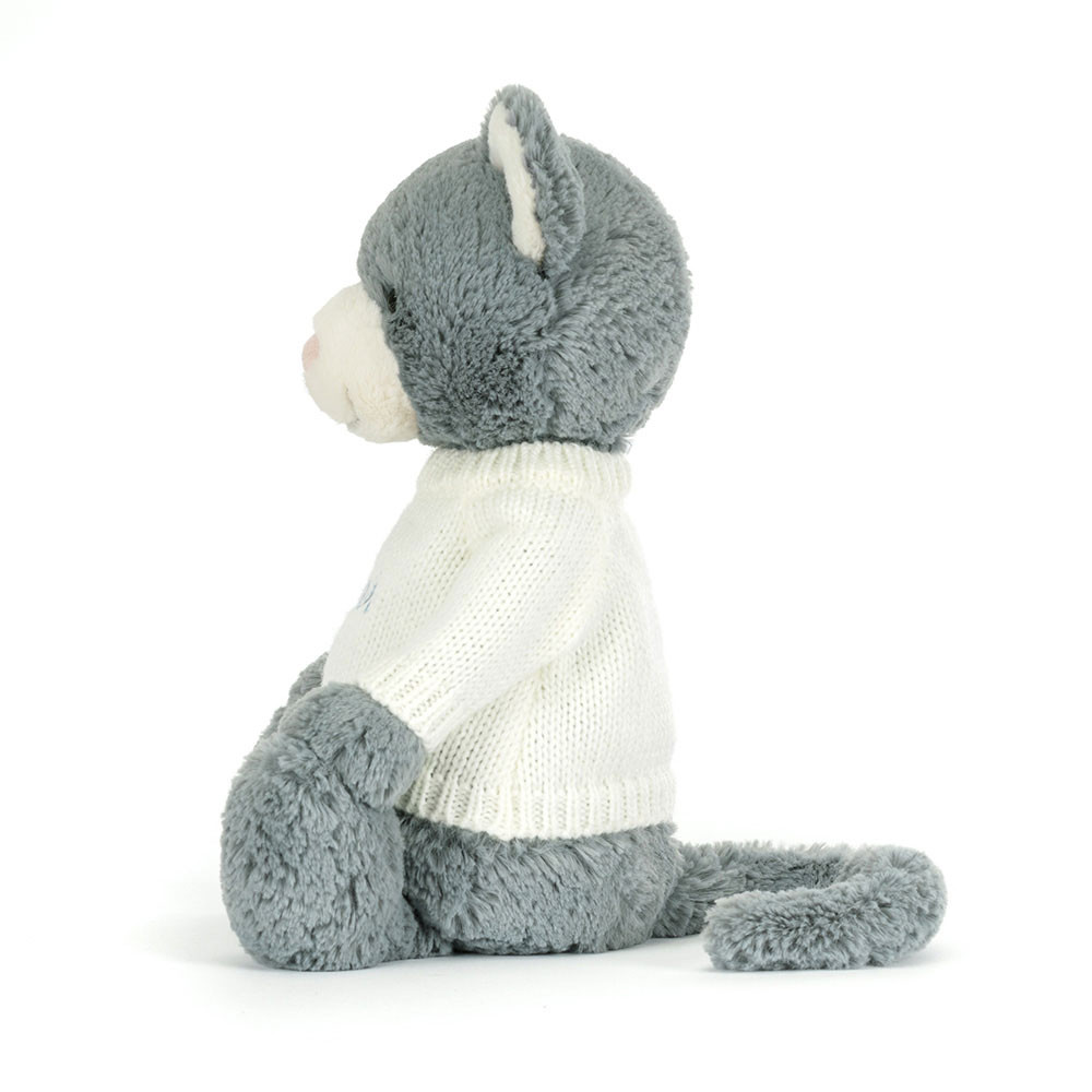 Bashful Kitten with Personalized Cream Jumper — image 3