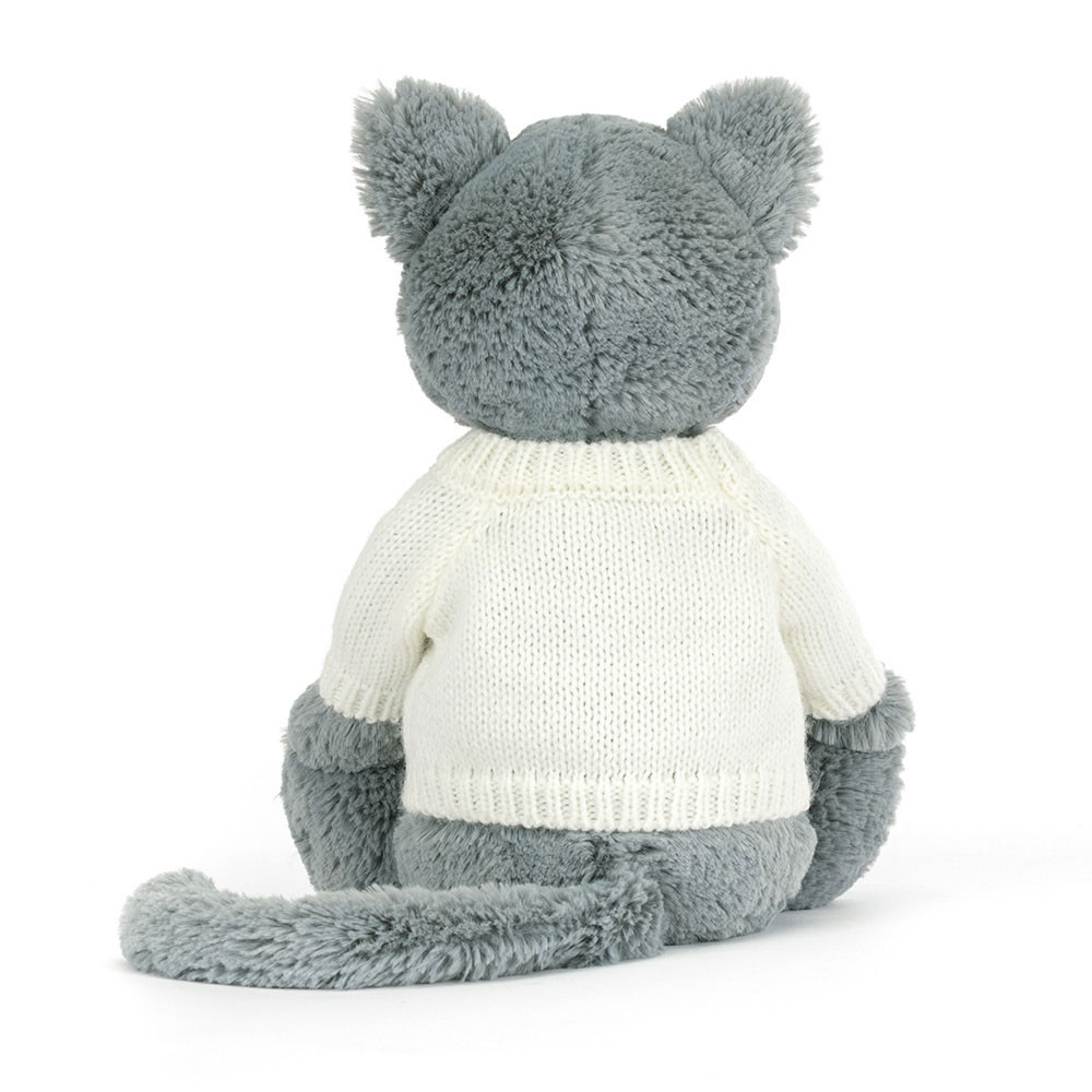 Bashful Kitten with Personalized Cream Jumper — image 4