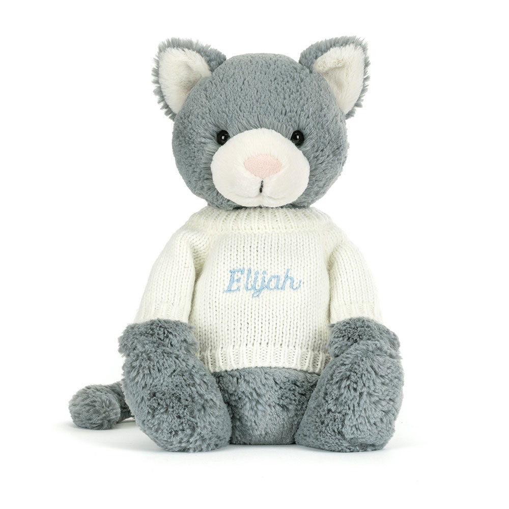 Bashful Kitten with Personalized Cream Jumper — image 5