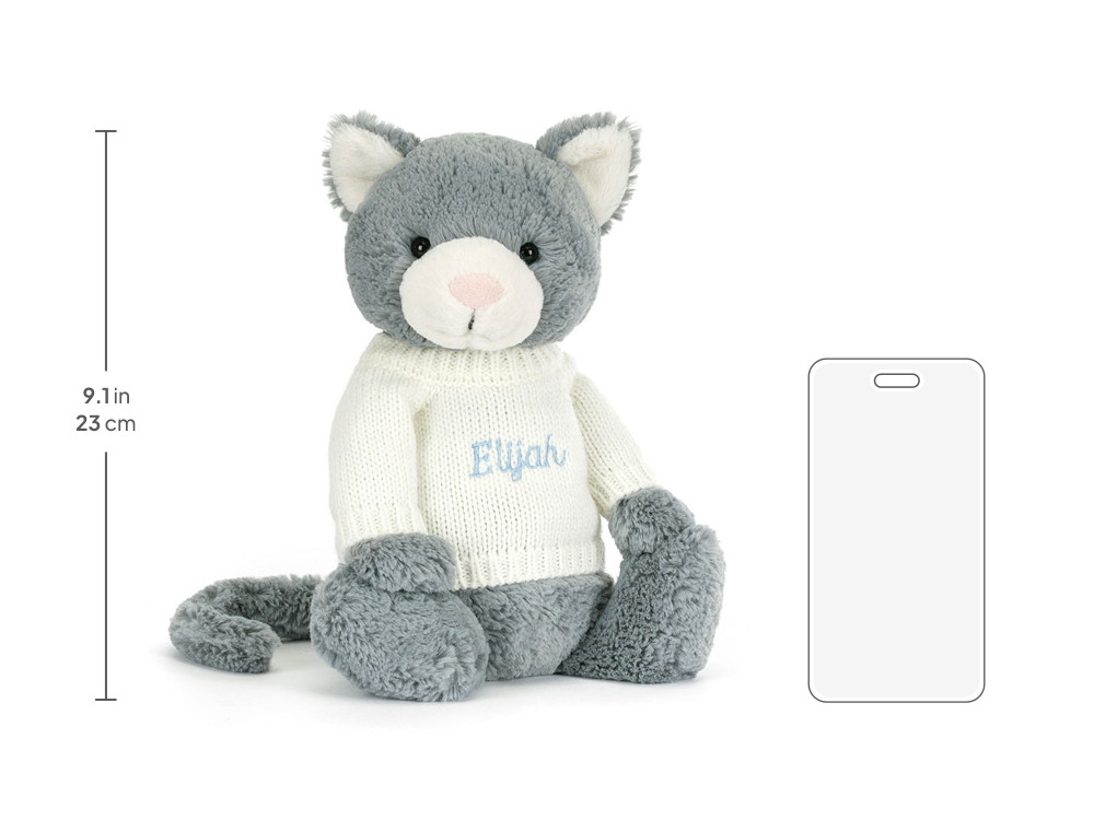 Bashful Kitten with Personalized Cream Jumper — image 6