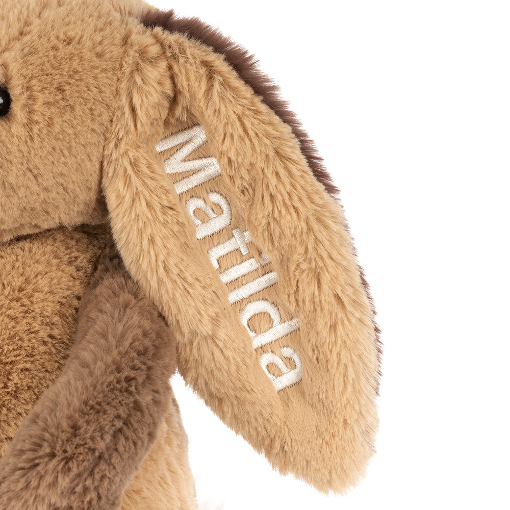 Personalized Bashful Patchwork Brown Bunny Original — image 2