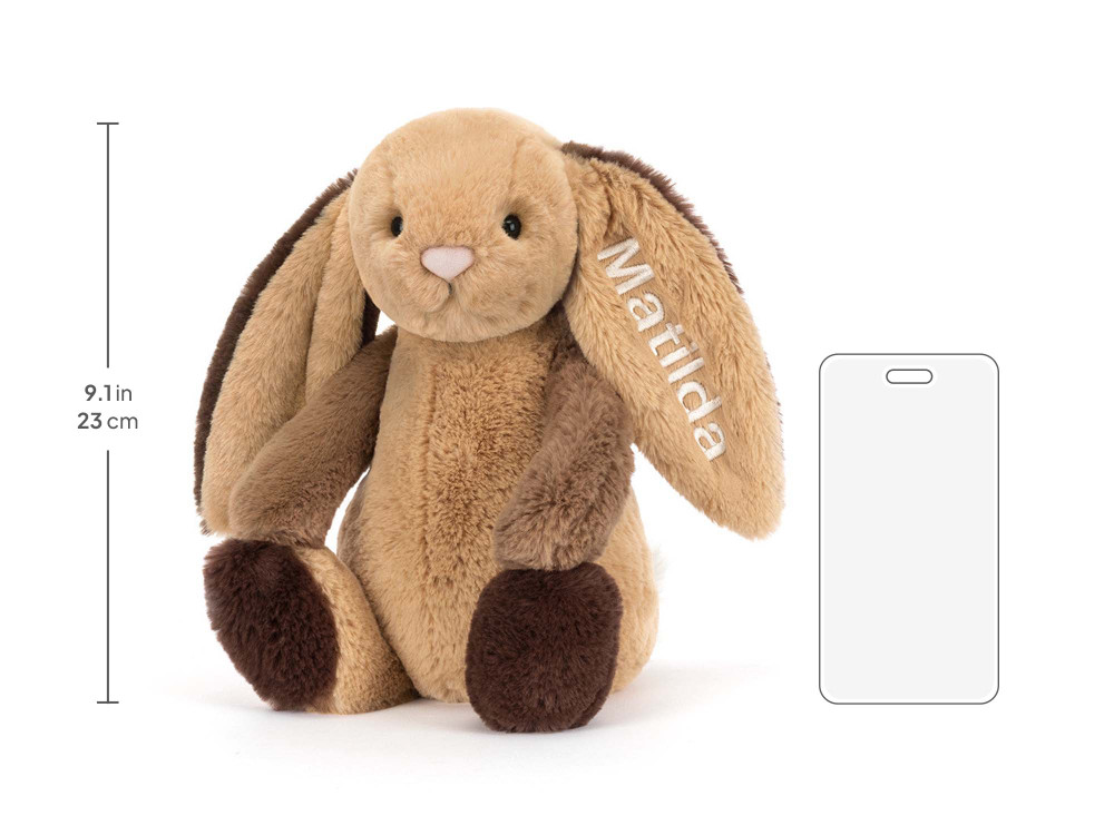 Personalized Bashful Patchwork Brown Bunny Original — image 6