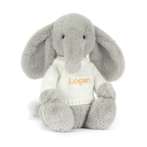 Bashful Luxe Elephant Thuddeus with Personalized Cream Jumper — image 7