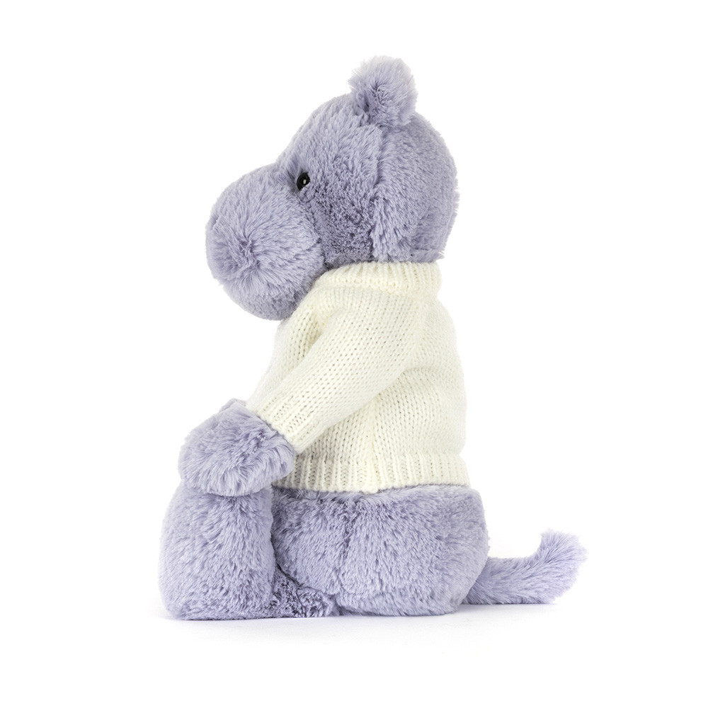 Bashful Hippo with Personalized Cream Jumper — image 2