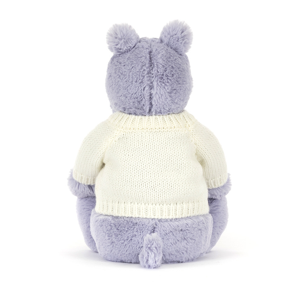 Bashful Hippo with Personalized Cream Jumper — image 3