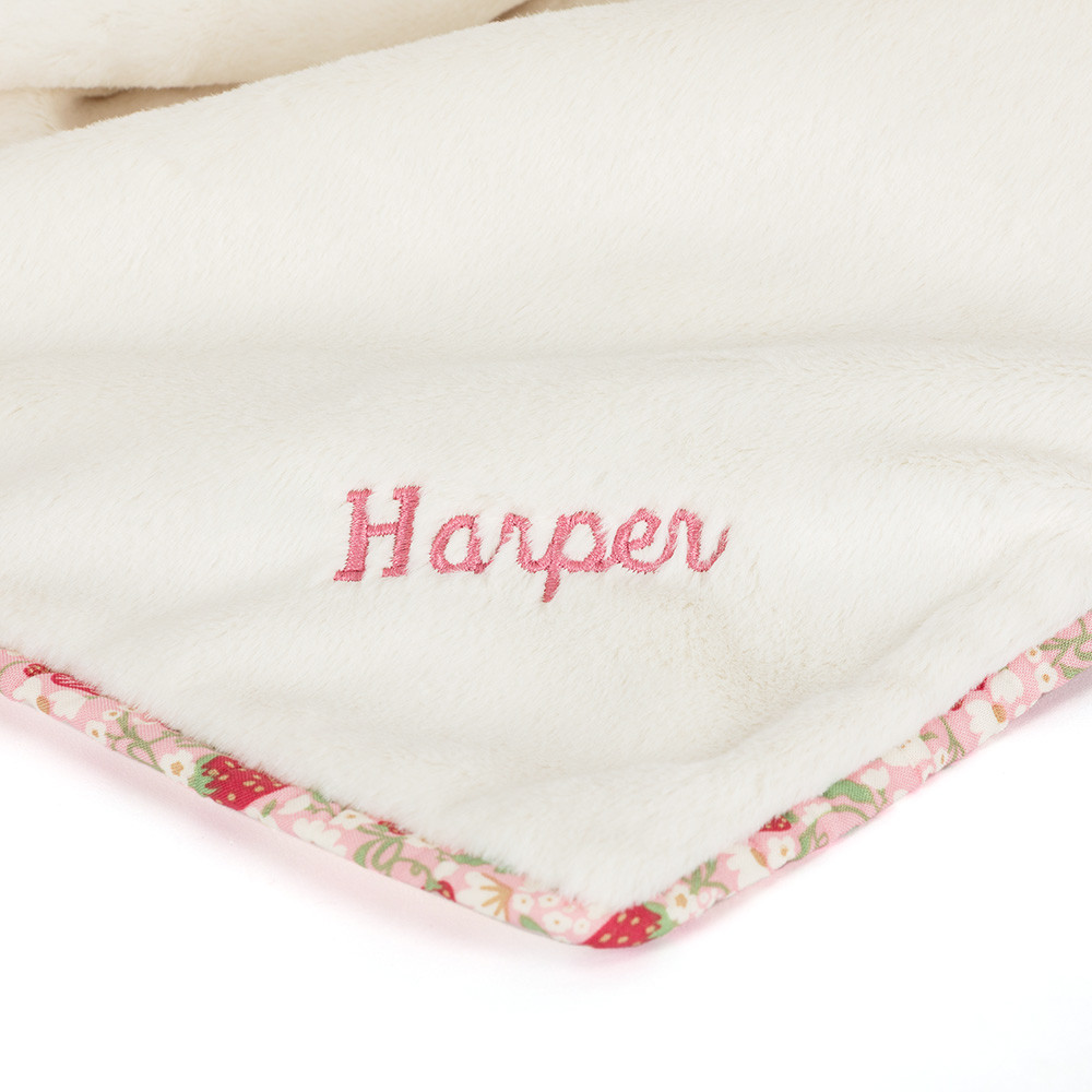Personalized Blossom Cream Bunny 'Berry' Blankie — image 2