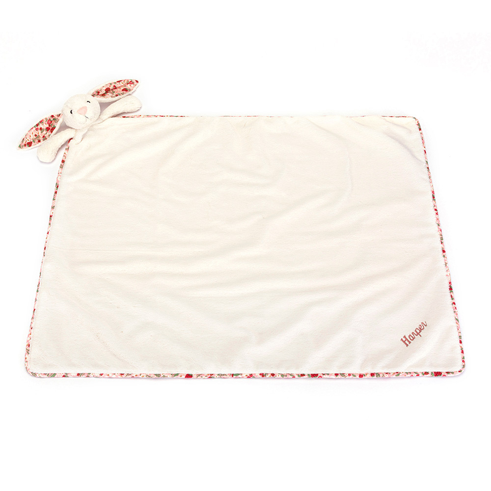 Personalized Blossom Cream Bunny 'Berry' Blankie — image 3