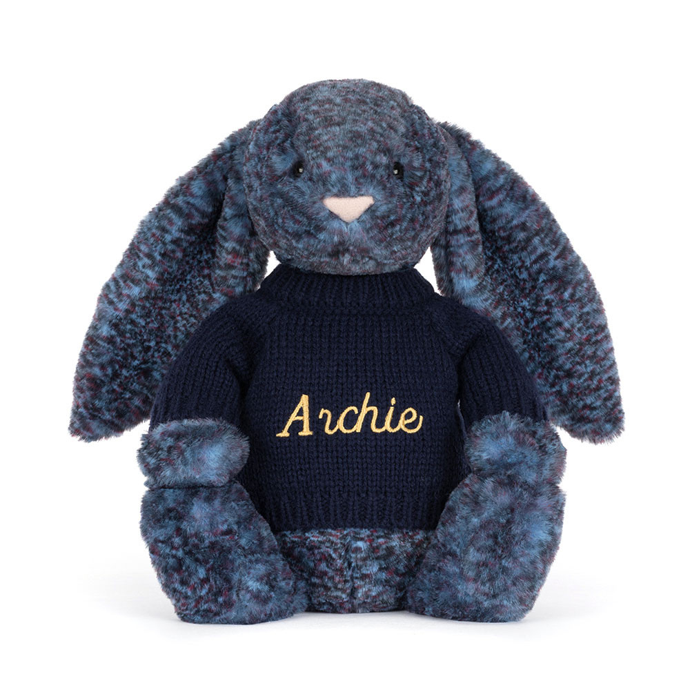 Hopscone Luxe Bunny with Personalized Navy Jumper — image 5