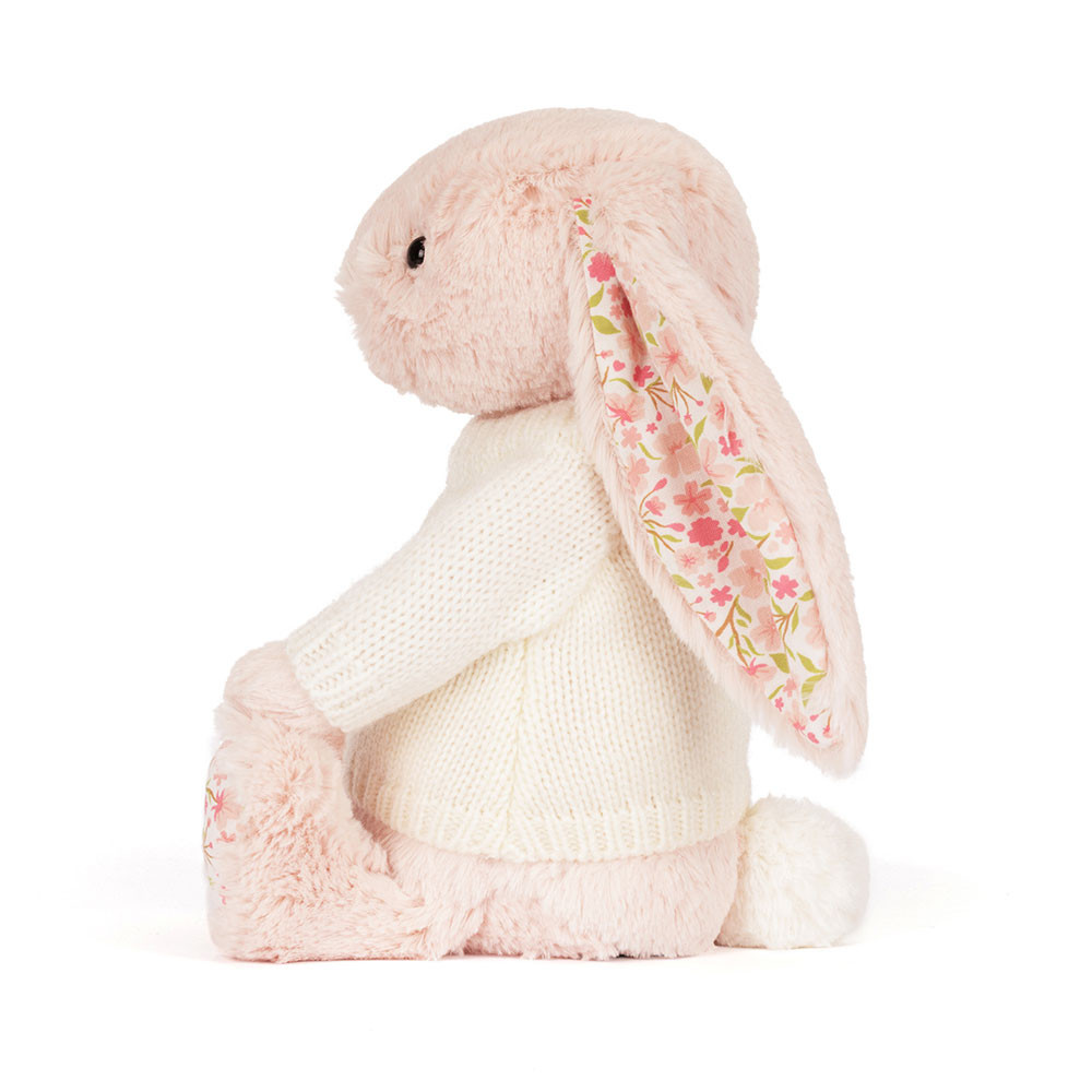 Blossom Blush Bunny 'Cherry' with Personalized Cream Jumper — image 3