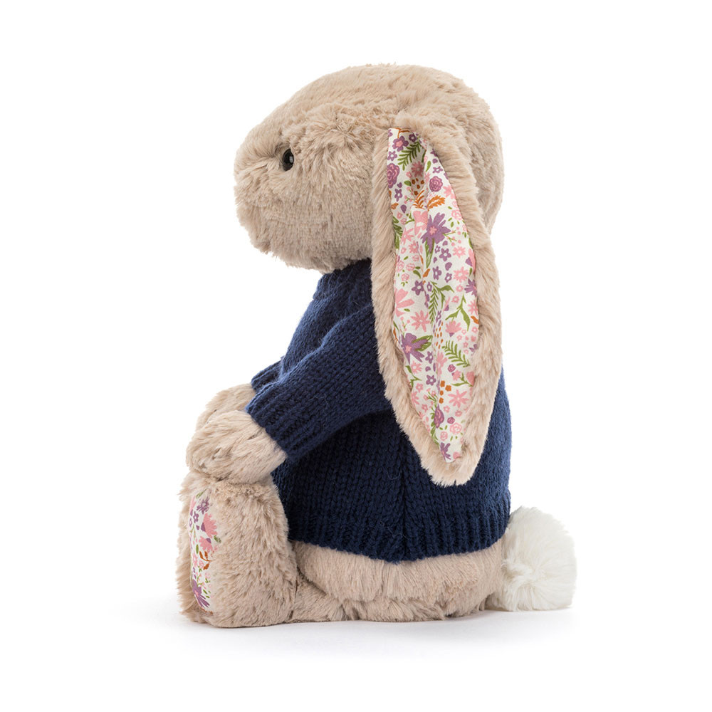 Blossom Beige Bunny 'Petal' with Personalized Navy Jumper — image 3
