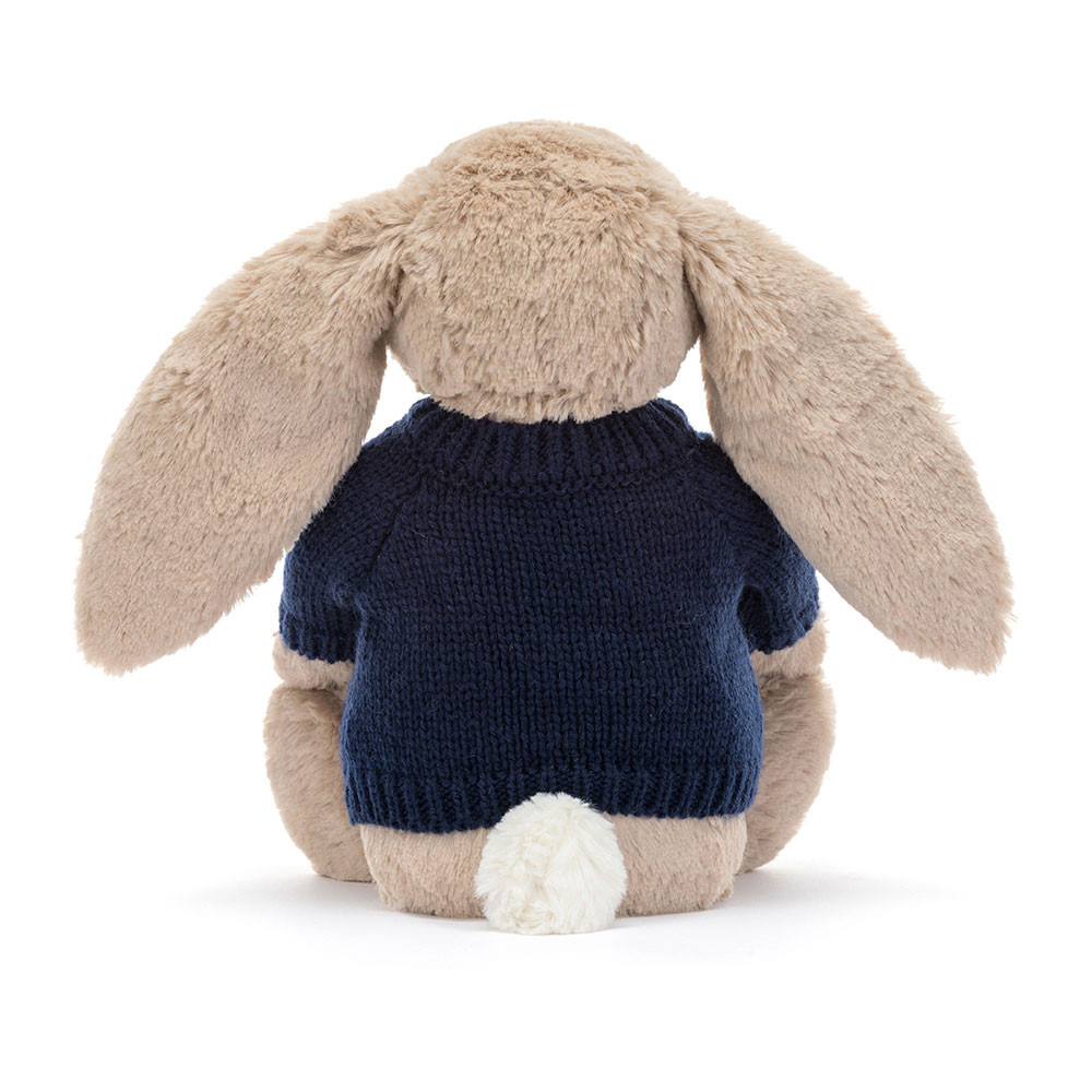 Blossom Beige Bunny 'Petal' with Personalized Navy Jumper — image 4