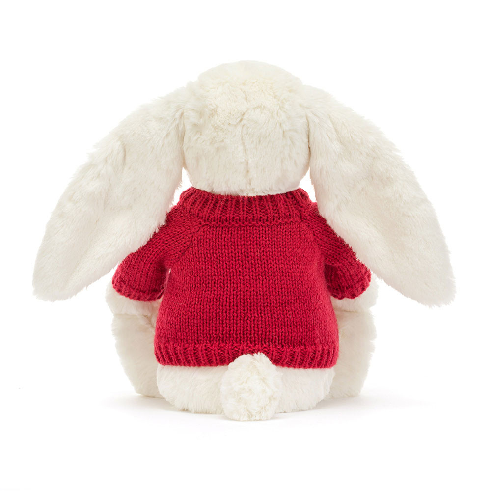 Blossom Cream Bunny 'Berry' with Personalized Red Jumper — image 4