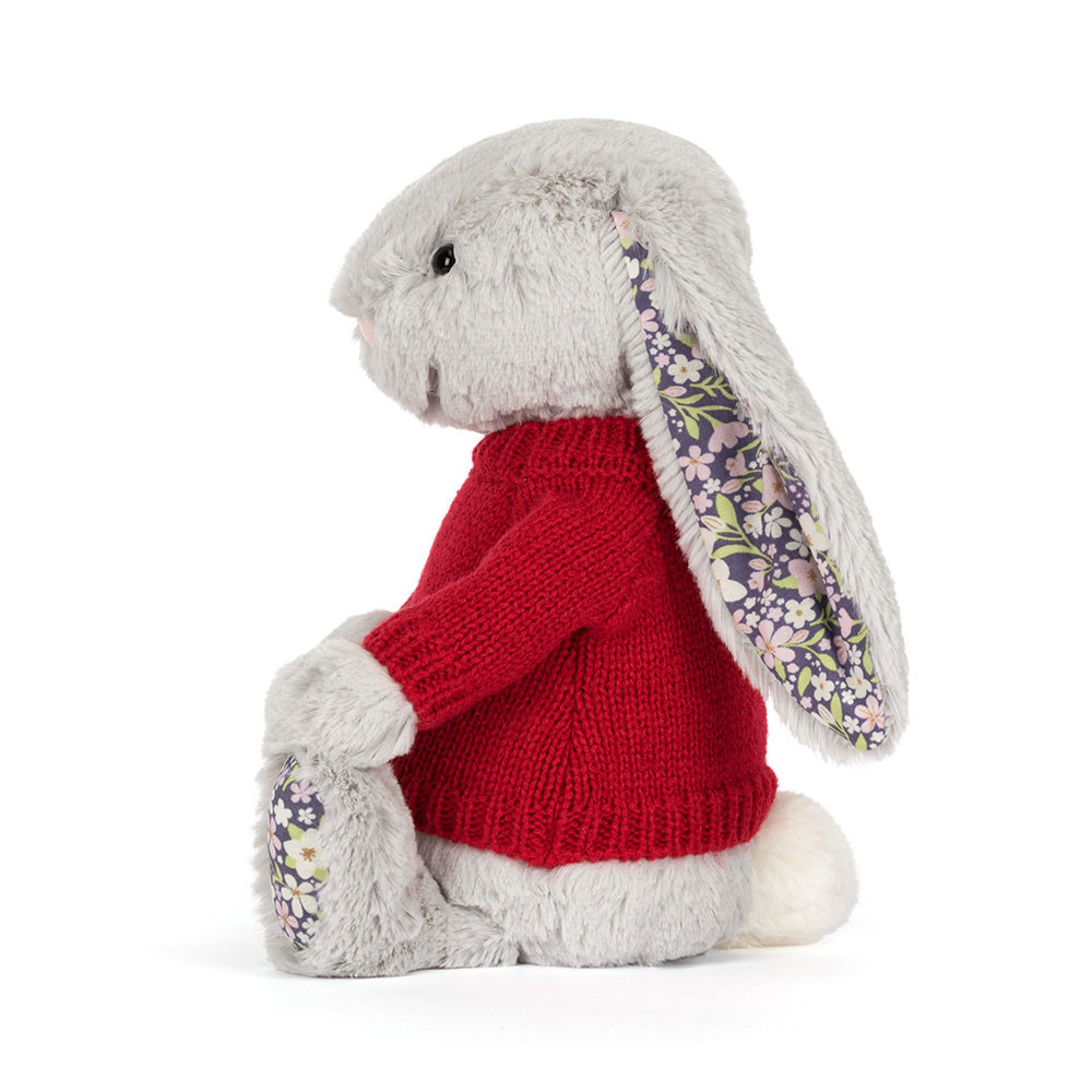 Blossom Silver Bunny 'Bloom' with Personalized Red Jumper  — image 3