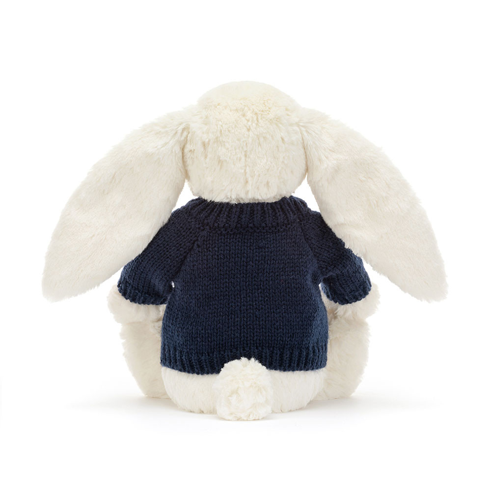 Blossom Cream Bunny 'Berry' with Personalized Navy Jumper — image 4