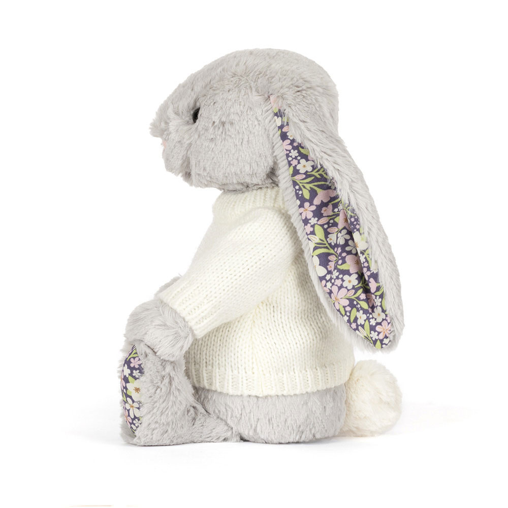 Blossom Silver Bunny 'Bloom' with Personalized Cream Jumper — image 3