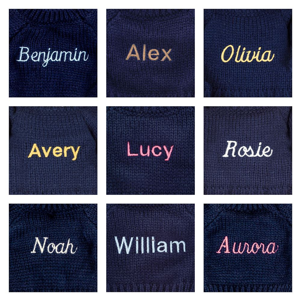 Blossom Blush Bunny 'Cherry' with Personalized Navy Jumper — image 2