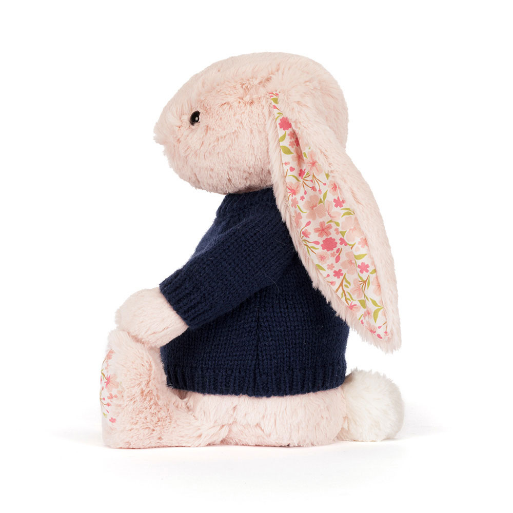 Blossom Blush Bunny 'Cherry' with Personalized Navy Jumper — image 3