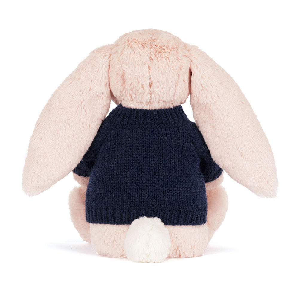 Blossom Blush Bunny 'Cherry' with Personalized Navy Jumper — image 4