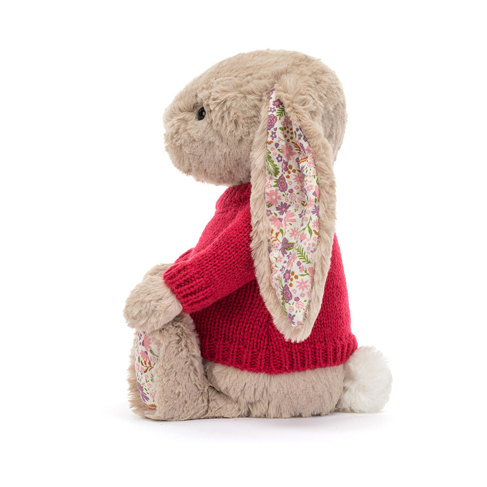 Blossom Beige Bunny 'Petal' with Personalized Red Jumper  — image 3