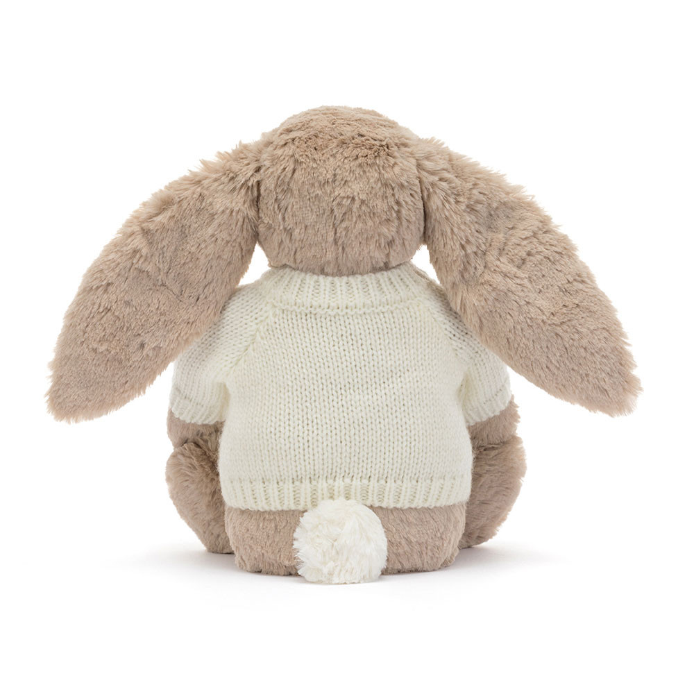 Blossom Beige Bunny 'Petal' with Personalized Cream Jumper — image 4