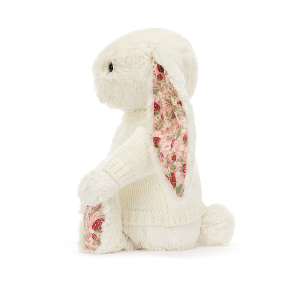 Blossom Cream Bunny 'Berry' with Personalized Cream Jumper — image 3