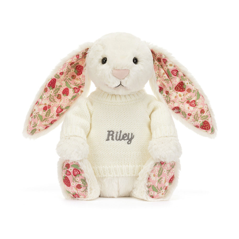 Blossom Cream Bunny 'Berry' with Personalized Cream Jumper — image 5
