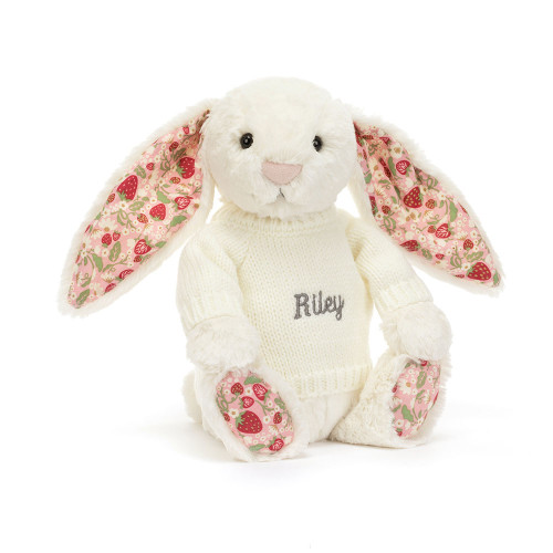 Blossom Cream Bunny 'Berry' with Personalized Cream Jumper — image 6