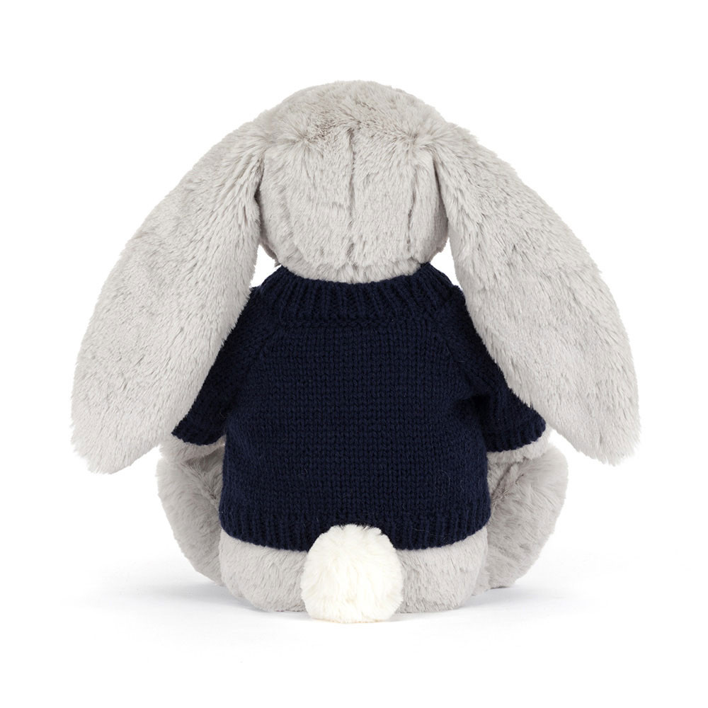 Blossom Silver Bunny 'Bloom' with Personalized Navy Jumper — image 4