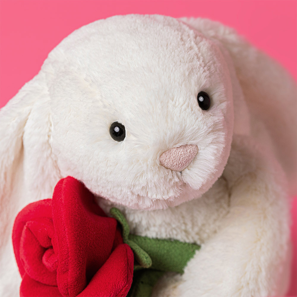 Cream Bunny with Rose — image 2
