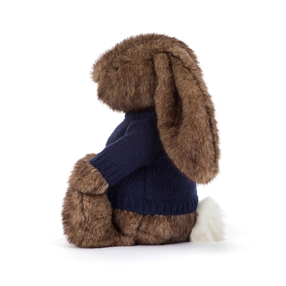 Hoppleston Luxe Bunny with Personalized Navy Jumper — image 3