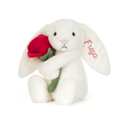 Personalized Cream Bunny with Rose — image 7