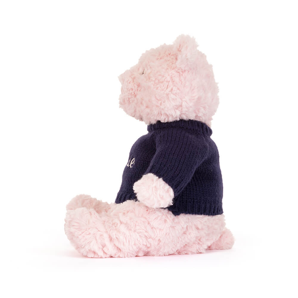 Leola Bear with Personalized Navy Jumper — image 3