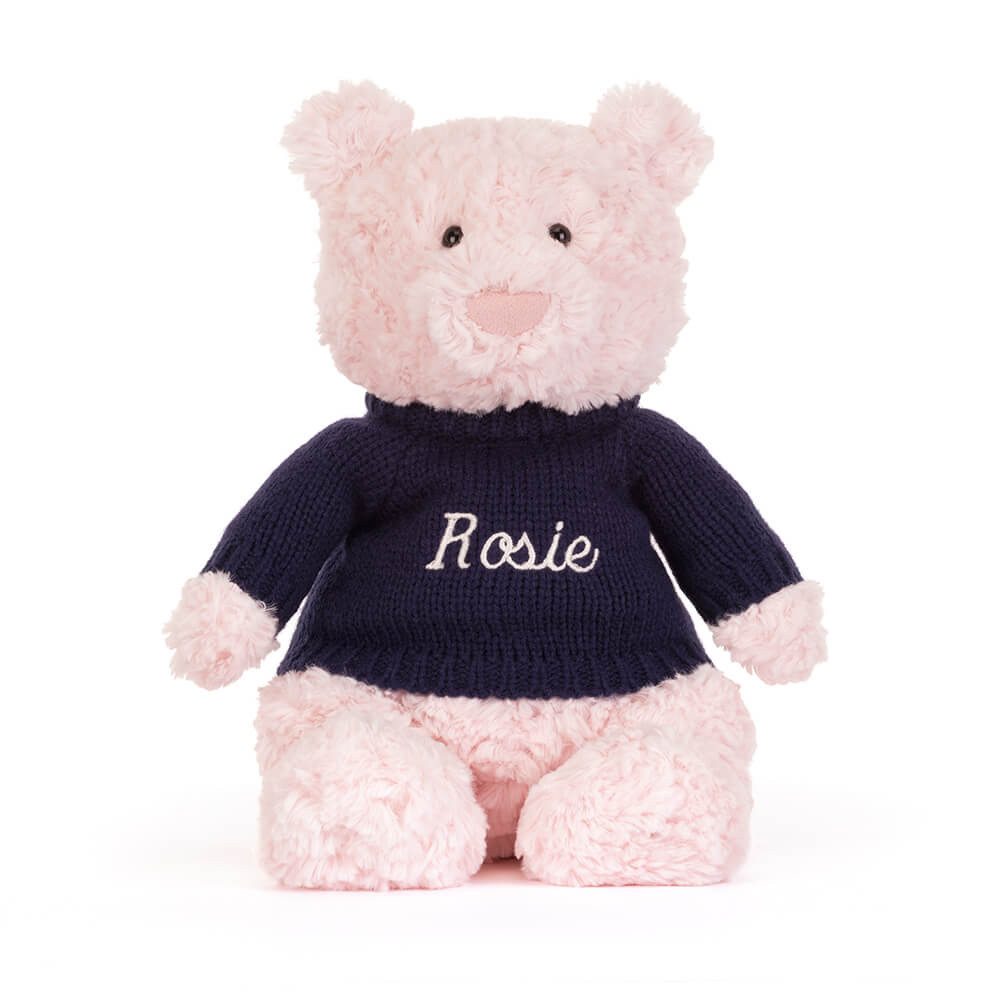 Leola Bear with Personalized Navy Jumper — image 5