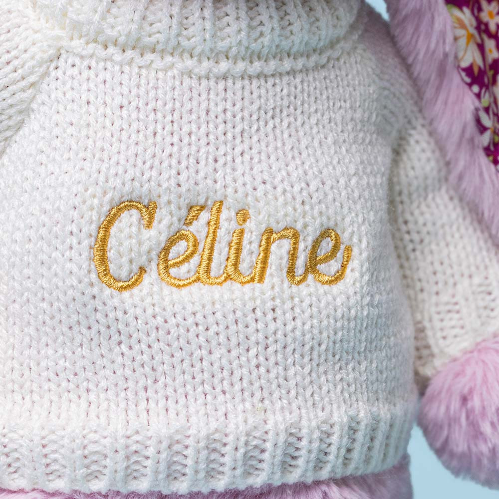 Thistlepop Blossom Luxe Bunny with Personalized Cream Jumper — image 2
