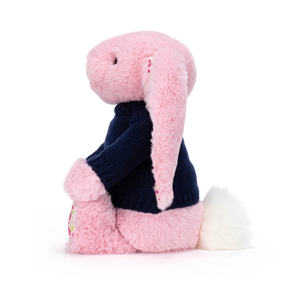 Blushkin Blossom Luxe Bunny with Personalized Navy Jumper — image 3
