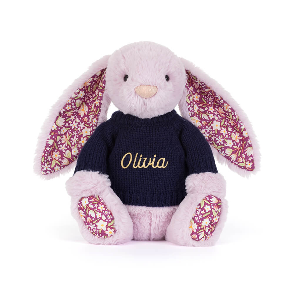 Thistlepop Blossom Luxe Bunny with Personalized Navy Jumper — image 5