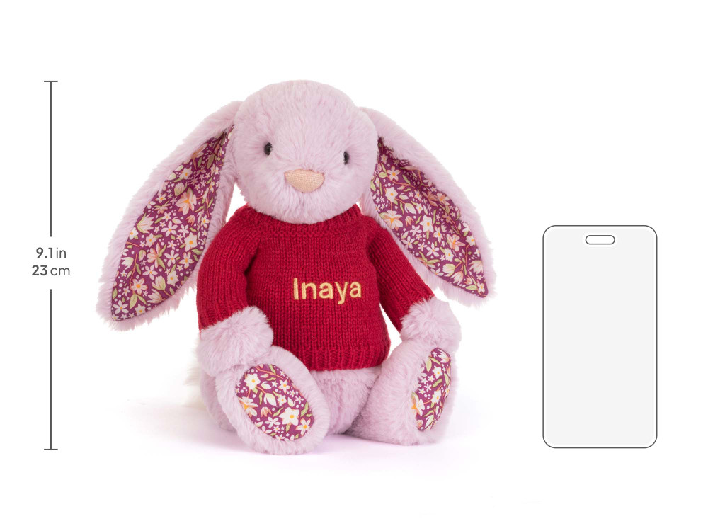 Thistlepop Blossom Luxe Bunny with Personalized Red Jumper — image 6