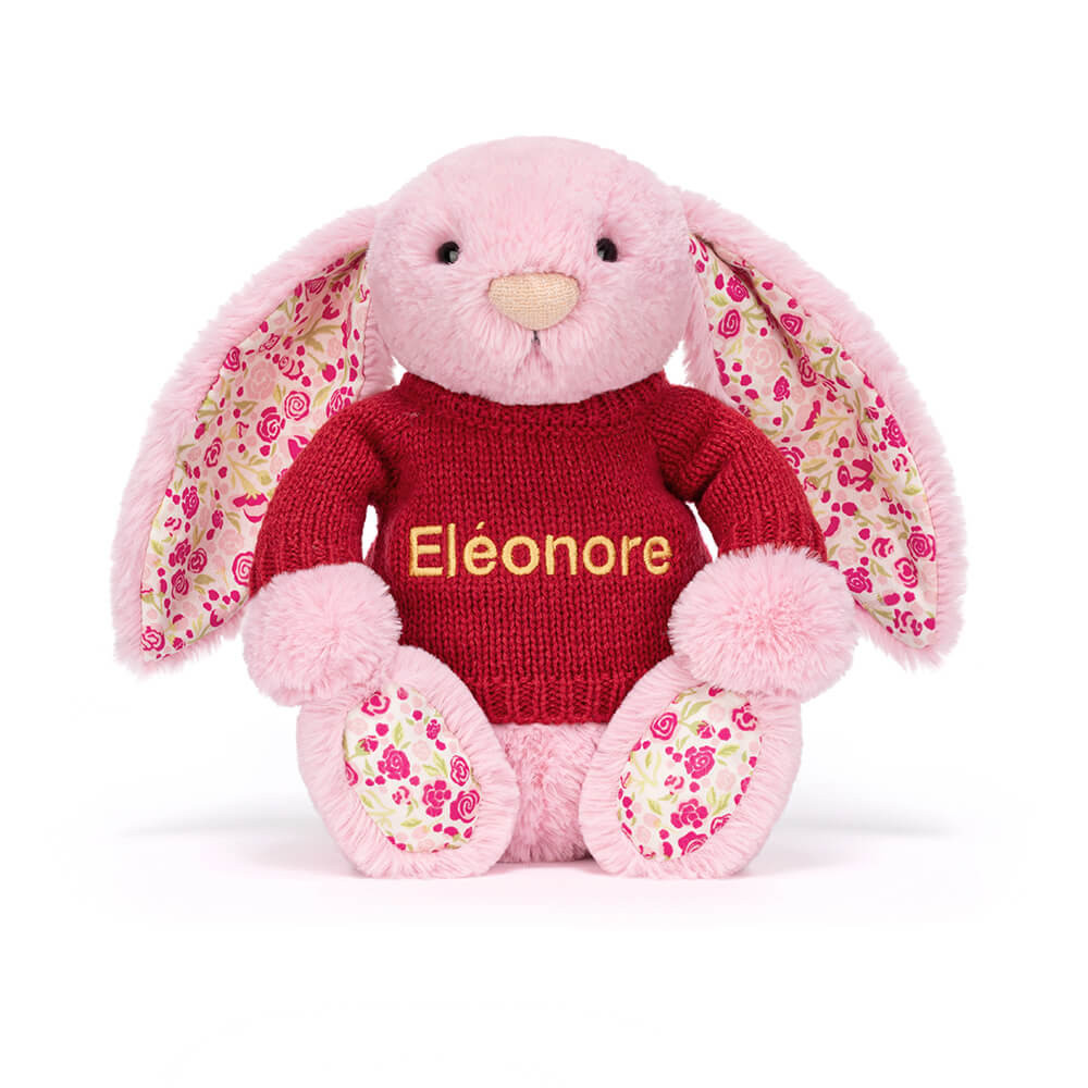 Blushkin Blossom Luxe Bunny with Personalized Red Jumper — image 5